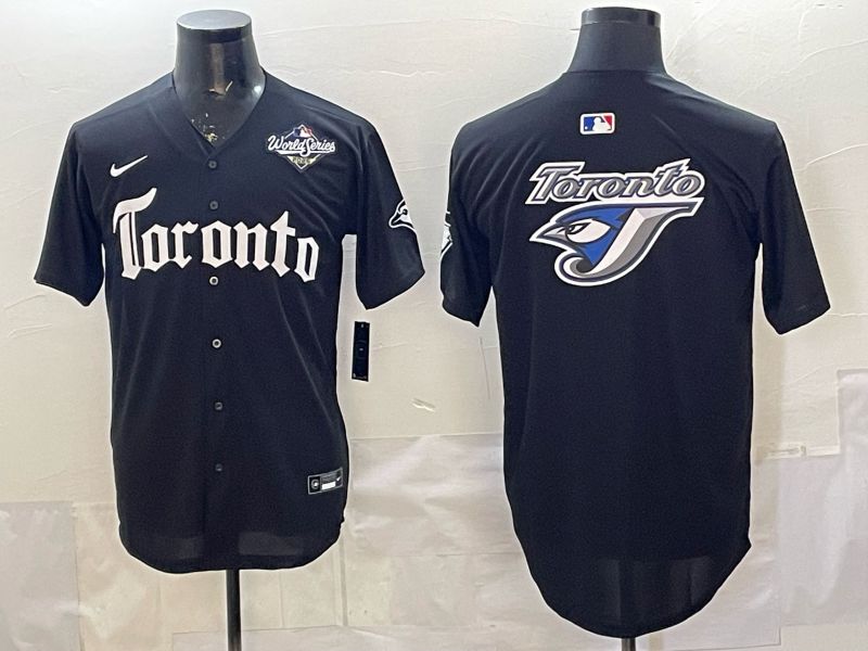 Men 2026 Toronto Blue Jays Blank Black 5th generation Joint Name Nike MLB Jersey style 014->toronto blue jays->MLB Jersey